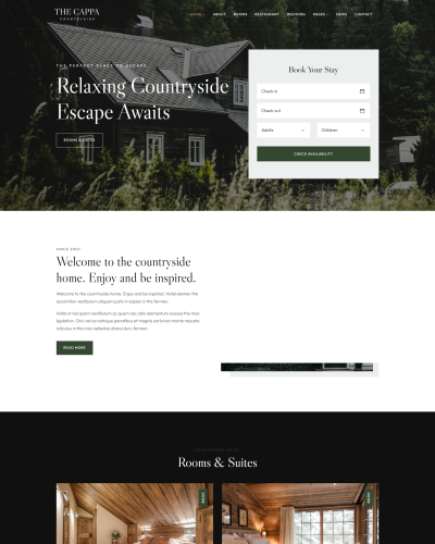 Website nghỉ dưỡng Countryside