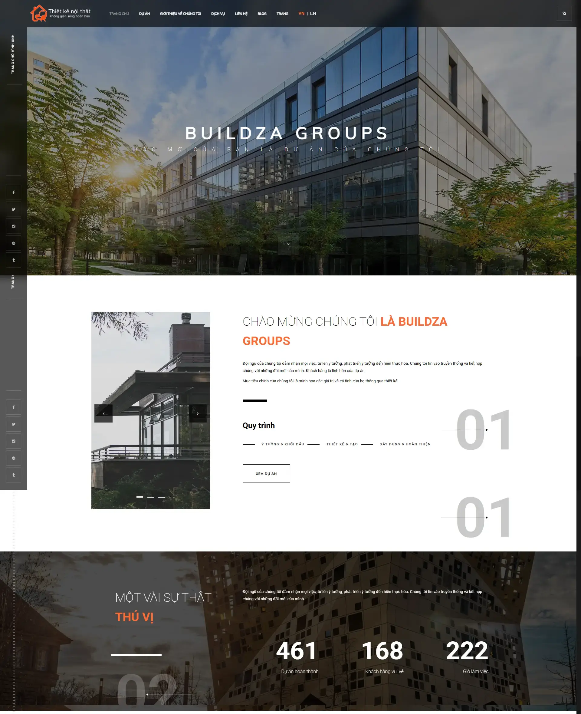 Thiết kế Website Nội Thất – Kiến Trúc Cao Cấp