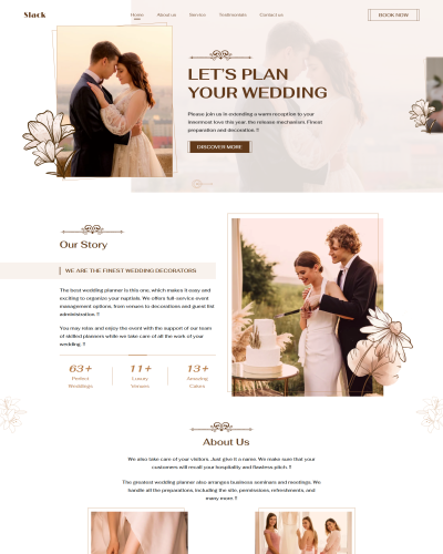 Landing Page Wedding – Website Giới Thiệu Dịch Vụ Cưới Sang Trọng & Lãng Mạn